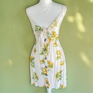 White and Yellow Summer Dress